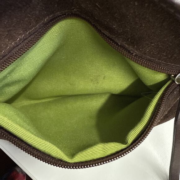 Vintage Sharif Studio Brown Suede Leather Shoulder Bag Whimsigoth 90s Y2K - Picture 7 of 7